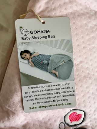 Saco de dormir con mangas bebé niña rosa