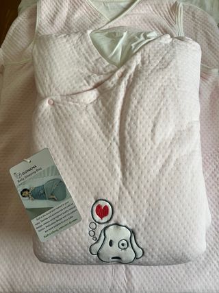 Saco de dormir con mangas bebé niña rosa