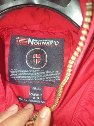 Chaqueta Geographical Norway Roja Talla L