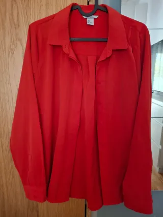 Blusa H&M Roja Manga Larga Talla M