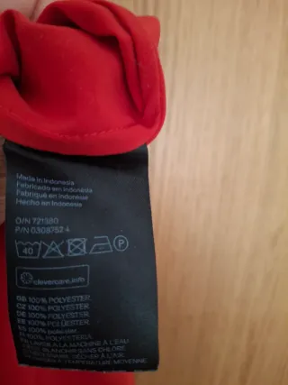 Blusa H&M Roja Manga Larga Talla M