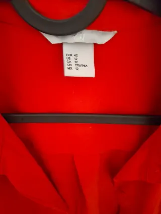 Blusa H&M Roja Manga Larga Talla M