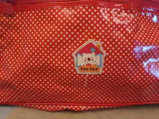 2 Bolsos Carrito Bebé Lunares Rojos