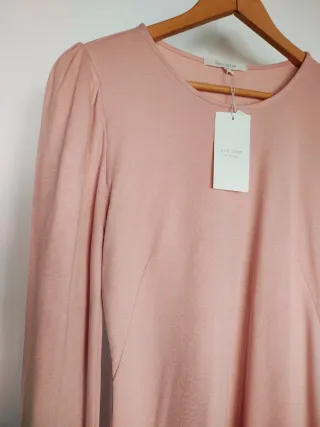 Vestido Rosa Pastel Easy Wear Nuevo con Etiqueta