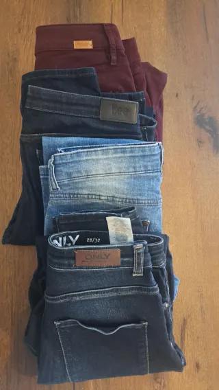 Lote 4 Pantalones Vaqueros massimo dutti,lee...