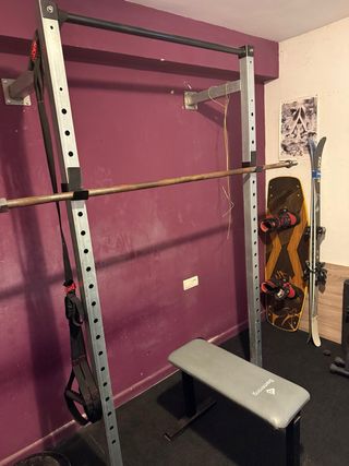 Rack de gimnasio para casa