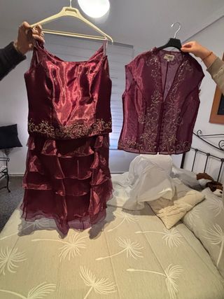 conjunto de 3 piezas + chaqueta transparente