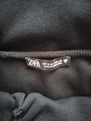 Vestido Zara Negro Elástico Talla XS