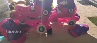 Patines infantiles rosas y morados