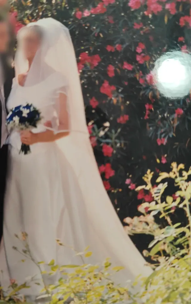 Vestido Novia bordado blanco roto T 40/42