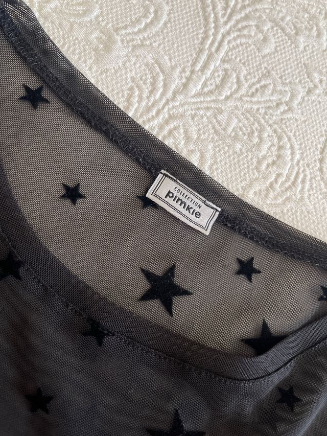 Camiseta Transparente de Estrellas