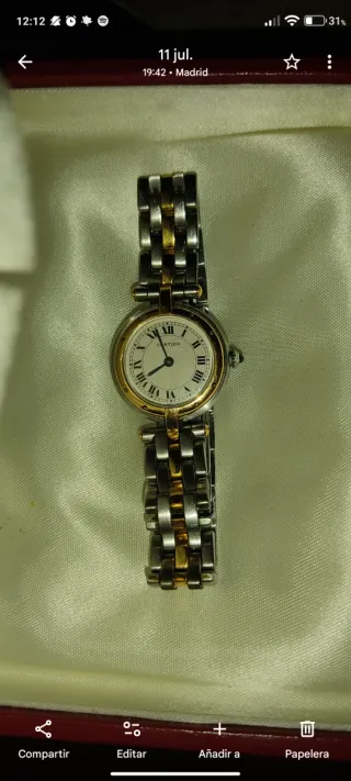 Reloj Cartier Panthère Vendôme Oro/acero