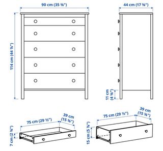 Cómoda 5 cajones IKEA nueva