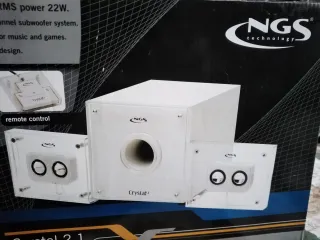 Altavoces NGS Cristal 2.1 blancos