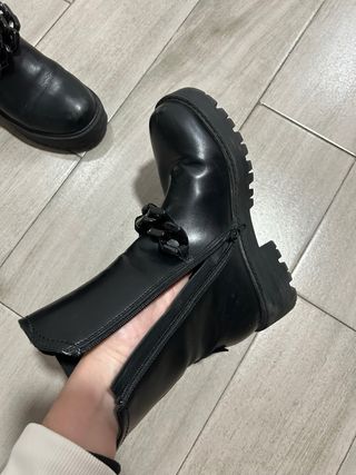 Botas Marypaz negras con cadena talla 36 fiesta