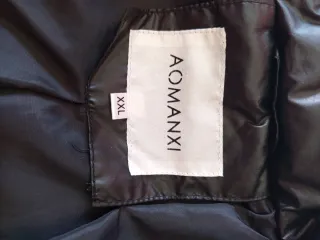 Plumífero tres cuartos negro