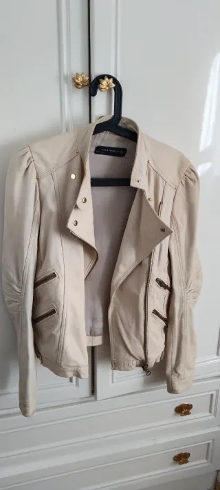 Chaqueta Zara Beige Mujer