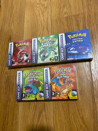 Cajas Pokémon Game Boy Advance (5 juegos)