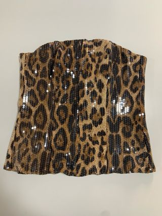 【By Esme Rose】Corsé lentejuelas de leopardo (XS)