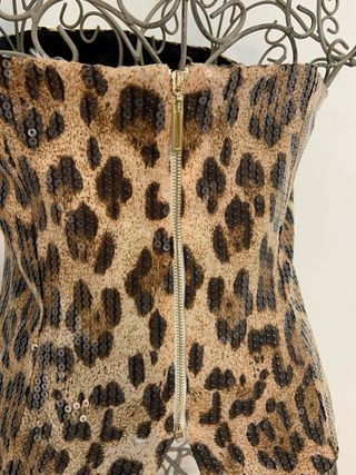 【By Esme Rose】Corsé lentejuelas de leopardo (XS)