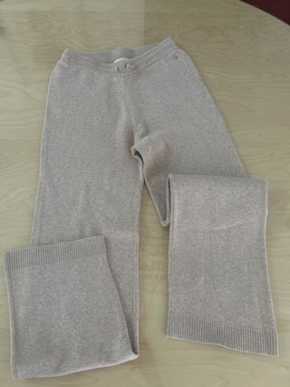 Jersey y pantalón punto camel niña Talla única