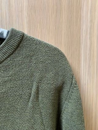 Maglione girocollo verde uomo
