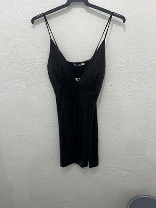 Vestido lentejuelas negro nuevo con etiquetas