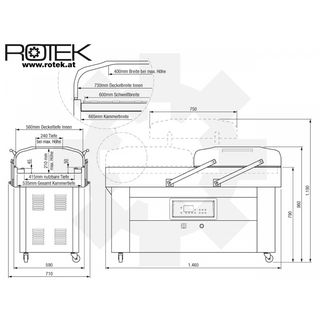 Envasadora Vacío 130m3/h Gas Doble