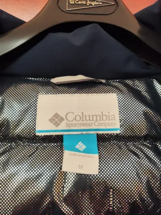 Anorak Columbia Plumas Montaña Esquí azul