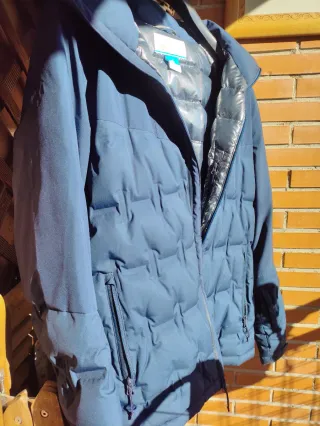 Anorak Columbia Plumas Montaña Esquí azul