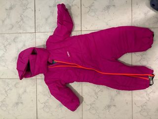 Mono de nieve Wedze niña rosa naranja