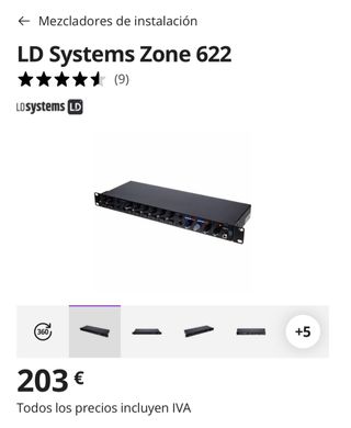 Mezclador Rack LD Systems Zone 622