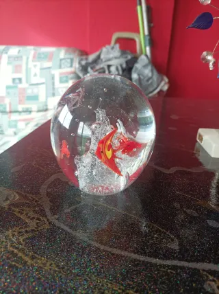 Pisapapeles cristal acuario Murano 1970