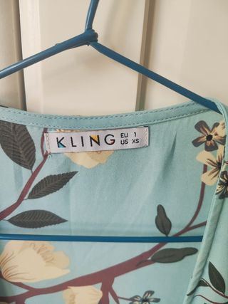 Vestido Kling pájaros azul