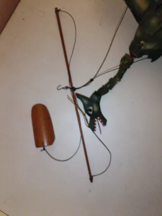 Dragón artesanal verde para colgar