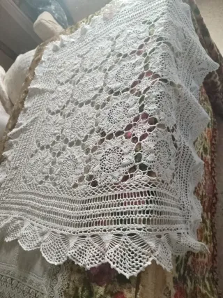 Paño de encaje hilo hecho a mano