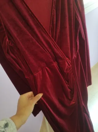 Vestido fiesta terciopelo rojo talla L
