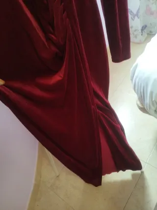 Vestido fiesta terciopelo rojo talla L