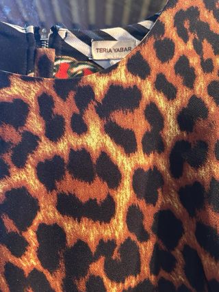 Vestido Teria Yabar Estampado Leopardo