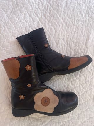 Botas Hispanitas Piel Talla 37 Flores