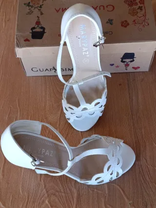 Zapatos de tacón Marypaz blancos