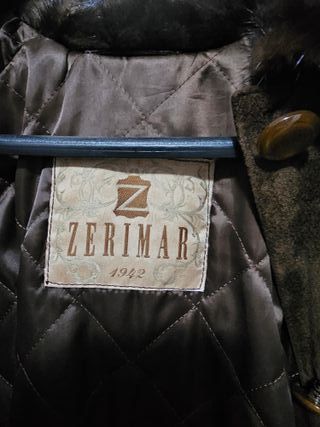 Abrigo Mujer Ante Vintage Marrón