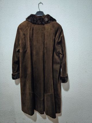 Abrigo Mujer Ante Vintage Marrón