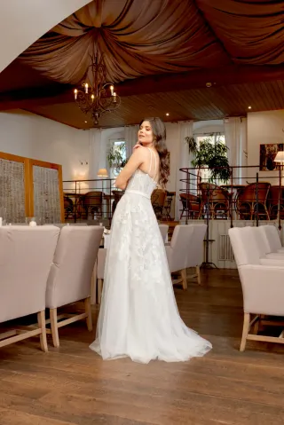 Vestido Novia Ksenia Nauti Corsé Abertura Shor