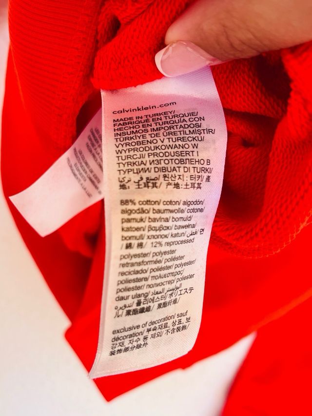 Sudadera Calvin Klein Roja Talla XS