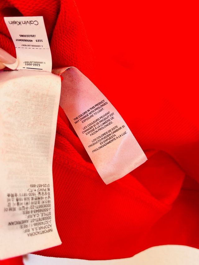 Sudadera Calvin Klein Roja Talla XS