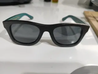 Gafas Root Bambú Negras y Turquesa/verdes