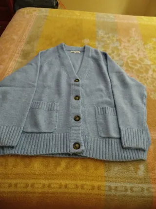 Chaqueta lana mujer azul