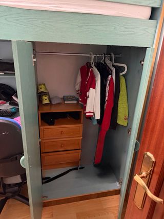 Mueble juvenil litera con escritorio