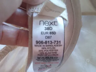 next padded underwired bra uk 38D euro 85D